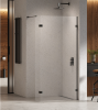 NEW TRENDY Kabina prysznicowa walk in Eventa Black Chrome. Jednoelementowa, z dodatkową ścianką 140x200 EXK-6314